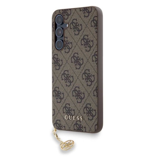Husa Guess 4G Charm pentru Samsung Galaxy A55, Maro (Bakr, GUHCSA55GF4GBR) by www.silkase.ro