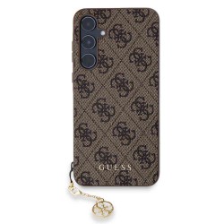 Husa Guess 4G Charm pentru Samsung Galaxy A55, Maro