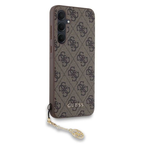 Husa Guess 4G Charm pentru Samsung Galaxy A55, Maro (Bakr, GUHCSA55GF4GBR) by www.silkase.ro