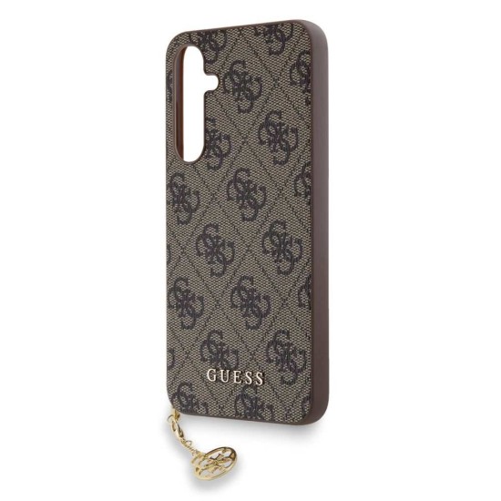Husa Guess 4G Charm pentru Samsung Galaxy A55, Maro (Bakr, GUHCSA55GF4GBR) by www.silkase.ro