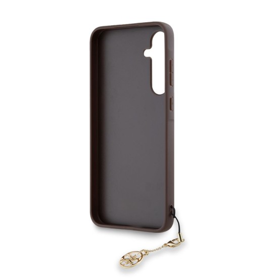 Husa Guess 4G Charm pentru Samsung Galaxy A55, Maro (Bakr, GUHCSA55GF4GBR) by www.silkase.ro