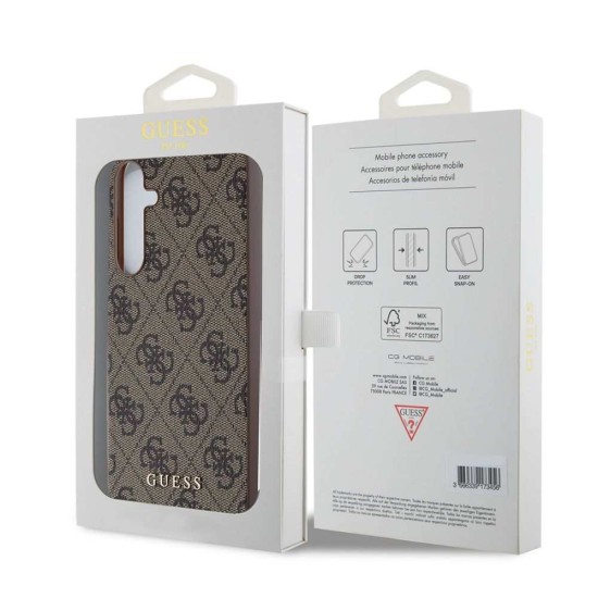Husa Guess 4G Charm pentru Samsung Galaxy A55, Maro (Bakr, GUHCSA55GF4GBR) by www.silkase.ro