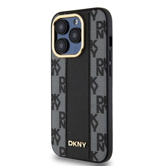 Husa DKNY PU Leather Checkered Pattern Magsafe pentru iPhone 15 Pro Max, Black Husa DKNY PU Leather Checkered Pattern Magsafe pentru iPhone 15 Pro Max, Black (Bakr, DKHMP15XPCPVSLK) by www.silkase.ro