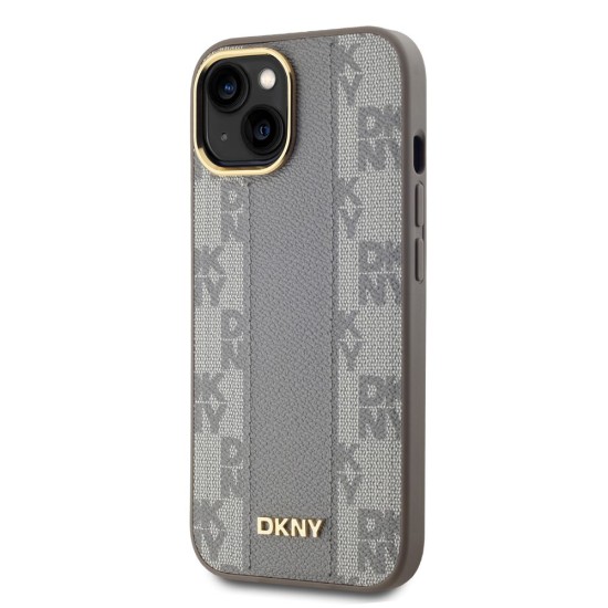 Husa DKNY PU Leather Checkered Pattern MagSafe pentru iPhone 15, Beige Husa DKNY PU Leather Checkered Pattern MagSafe pentru iPhone 15, Beige (Bakr, DKHMP15SPCPVSLE) by www.silkase.ro