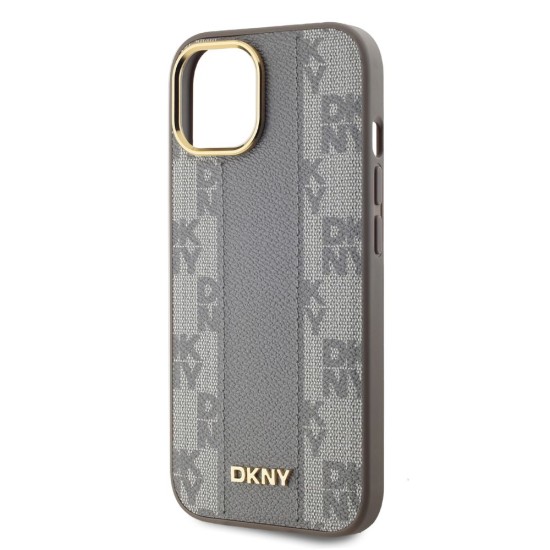 Husa DKNY PU Leather Checkered Pattern MagSafe pentru iPhone 15, Beige Husa DKNY PU Leather Checkered Pattern MagSafe pentru iPhone 15, Beige (Bakr, DKHMP15SPCPVSLE) by www.silkase.ro