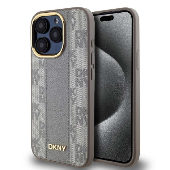 Husă de Protecție DKNY PU Leather Checkered Pattern MagSafe pentru iPhone 15 Pro Max, Beige Husă de Protecție DKNY PU Leather Checkered Pattern MagSafe pentru iPhone 15 Pro Max, Beige (Bakr, DKHMP15XPCPVSLE) by www.silkase.ro