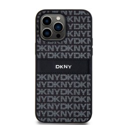 Husă DKNY PU Leather Repeat Pattern Tonal Stripe pentru iPhone 14 Pro, Black Husă DKNY PU Leather Repeat Pattern Tonal Stripe pentru iPhone 14 Pro, Black