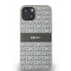 Husă DKNY PU Leather Repeat Pattern Tonal Stripe pentru iPhone 14, Beige (Bakr, DKHCP14SPRTHSLE) by www.silkase.ro