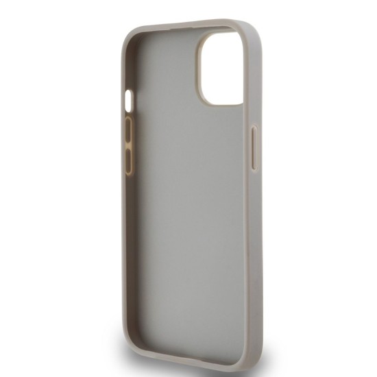 Husă DKNY PU Leather Repeat Pattern Tonal Stripe pentru iPhone 14, Beige (Bakr, DKHCP14SPRTHSLE) by www.silkase.ro