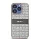 Husă DKNY PU Leather Repeat Pattern Tonal Stripe pentru iPhone 15 Pro, Beige (Bakr, DKHCP15LPRTHSLE) by www.silkase.ro