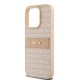 Husa iPhone 15 Pro DKNY PU Leather Repeat Pattern Tonal Stripe, Pink (Bakr, DKHCP15LPRTHSLP) by www.silkase.ro