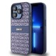 Husa Premium DKNY PU Leather Repeat Pattern Tonal Stripe pentru iPhone 15 Pro Max, Blue (Bakr, DKHCP15XPRTHSLB) by www.silkase.ro