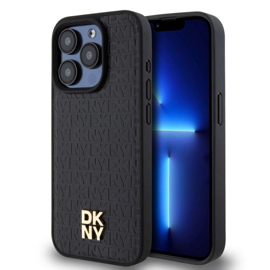 Husa DKNY PU Leather Repeat Pattern Stack Logo MagSafe pentru iPhone 15 Pro Max, Black Husa DKNY PU Leather Repeat Pattern Stack Logo MagSafe pentru iPhone 15 Pro Max, Black (Bakr, DKHMP15XPSHRPSK) by www.silkase.ro