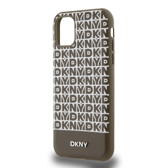 Husa DKNY iPhone 11, PU Leather Repeat Pattern Bottom Stripe, MagSafe, Maro Husa DKNY iPhone 11, PU Leather Repeat Pattern Bottom Stripe, MagSafe, Maro (Bakr, DKHMN61PSOSPW) by www.silkase.ro