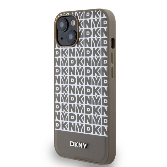 Husa DKNY PU Leather Repeat Pattern Bottom Stripe MagSafe pentru iPhone 15, Brown Husa DKNY PU Leather Repeat Pattern Bottom Stripe MagSafe pentru iPhone 15, Brown (Bakr, DKHMP15SPSOSPW) by www.silkase.ro