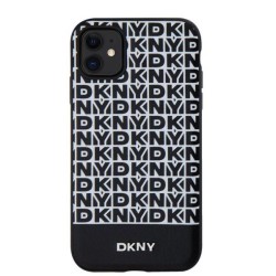 Husă DKNY PU Leather Repeat Pattern Bottom Stripe MagSafe pentru iPhone 11, Black Husă DKNY PU Leather Repeat Pattern Bottom Stripe MagSafe pentru iPhone 11, Black