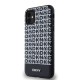 Husă DKNY PU Leather Repeat Pattern Bottom Stripe MagSafe pentru iPhone 11, Black (Bakr, DKHMN61PSOSPK) by www.silkase.ro