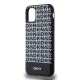 Husă DKNY PU Leather Repeat Pattern Bottom Stripe MagSafe pentru iPhone 11, Black (Bakr, DKHMN61PSOSPK) by www.silkase.ro