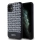 Husă DKNY PU Leather Repeat Pattern Bottom Stripe MagSafe pentru iPhone 11, Black (Bakr, DKHMN61PSOSPK) by www.silkase.ro
