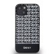 Husa DKNY PU Leather Repeat Pattern Bottom Stripe MagSafe pentru iPhone 14, Black (Bakr, DKHMP14SPSOSPK) by www.silkase.ro