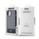 Husa DKNY PU Leather Repeat Pattern Bottom Stripe MagSafe pentru iPhone 14, Black (Bakr, DKHMP14SPSOSPK) by www.silkase.ro