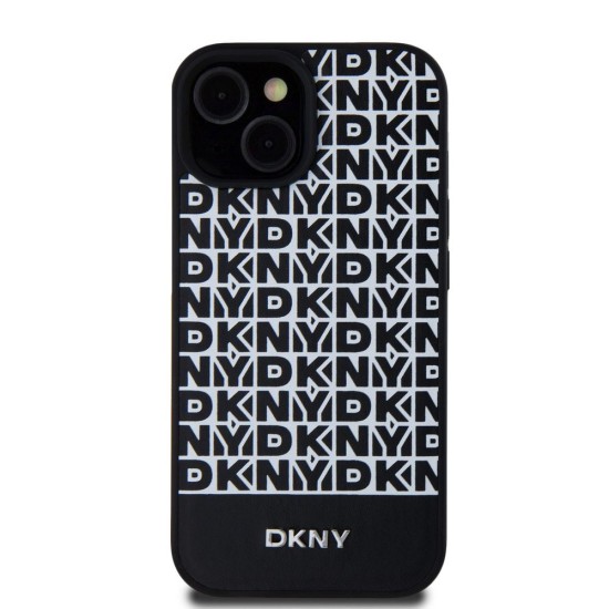 Husă de Protecție DKNY PU Leather Repeat Pattern Bottom Stripe MagSafe pentru iPhone 15, Black Husă de Protecție DKNY PU Leather Repeat Pattern Bottom Stripe MagSafe pentru iPhone 15, Black (Bakr, DKHMP15SPSOSPK) by www.silkase.ro