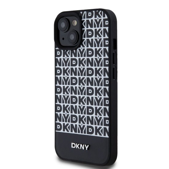 Husă de Protecție DKNY PU Leather Repeat Pattern Bottom Stripe MagSafe pentru iPhone 15, Black Husă de Protecție DKNY PU Leather Repeat Pattern Bottom Stripe MagSafe pentru iPhone 15, Black (Bakr, DKHMP15SPSOSPK) by www.silkase.ro