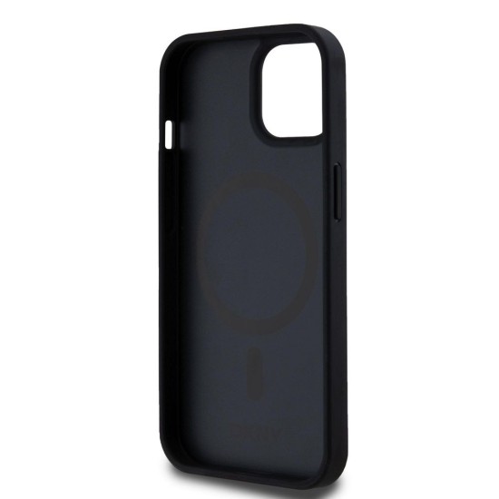 Husă de Protecție DKNY PU Leather Repeat Pattern Bottom Stripe MagSafe pentru iPhone 15, Black Husă de Protecție DKNY PU Leather Repeat Pattern Bottom Stripe MagSafe pentru iPhone 15, Black (Bakr, DKHMP15SPSOSPK) by www.silkase.ro