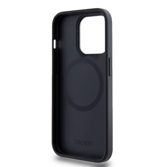 Husa iPhone 15 Pro DKNY PU Leather Stack Logo Magsafe, Black Husa iPhone 15 Pro DKNY PU Leather Stack Logo Magsafe, Black (Bakr, DKHMP15LPSMCSLK) by www.silkase.ro
