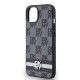 Husa DKNY iPhone 13, Piele PU, Model Carouri si Dungi, Black (Bakr, DKHCP13MPCPTSSK) by www.silkase.ro