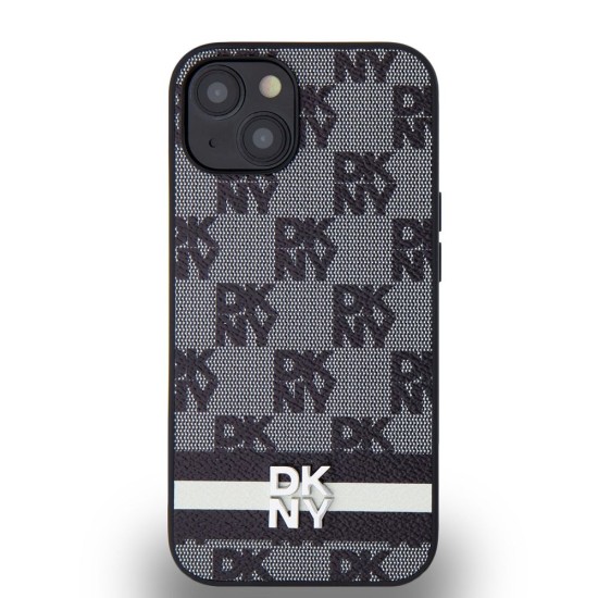 Husă de Protecție DKNY PU Leather Checkered Pattern and Stripe pentru iPhone 14, Black Husă de Protecție DKNY PU Leather Checkered Pattern and Stripe pentru iPhone 14, Black (Bakr, DKHCP14SPCPTSSK) by www.silkase.ro