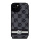 Husa DKNY PU Leather Checkered Pattern and Stripe pentru iPhone 15, Black (Bakr, DKHCP15SPCPTSSK) by www.silkase.ro
