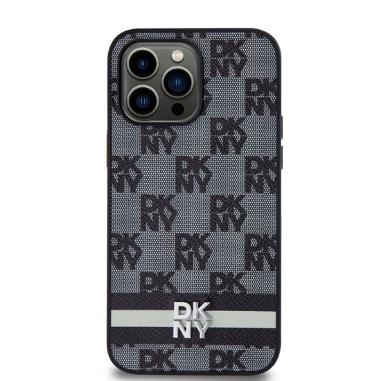 Husa DKNY PU Leather cu Pattern Carouri si Dungi pentru iPhone 15 Pro Max, Black Husa DKNY PU Leather cu Pattern Carouri si Dungi pentru iPhone 15 Pro Max, Black (Bakr, DKHCP15XPCPTSSK) by www.silkase.ro