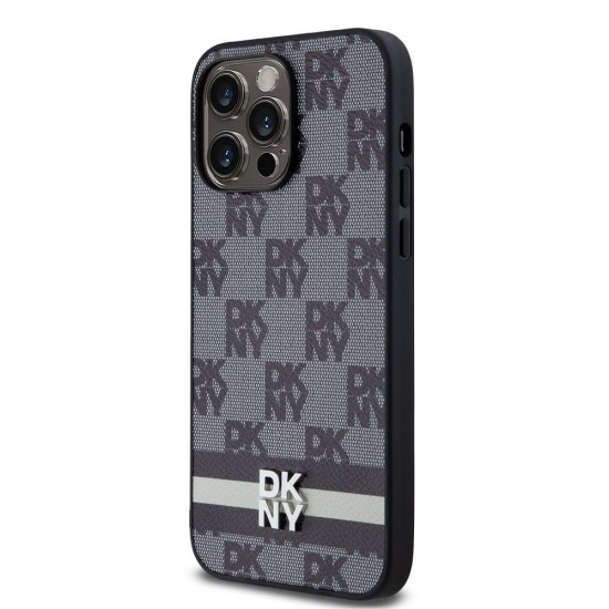 Husa DKNY PU Leather cu Pattern Carouri si Dungi pentru iPhone 15 Pro Max, Black Husa DKNY PU Leather cu Pattern Carouri si Dungi pentru iPhone 15 Pro Max, Black (Bakr, DKHCP15XPCPTSSK) by www.silkase.ro
