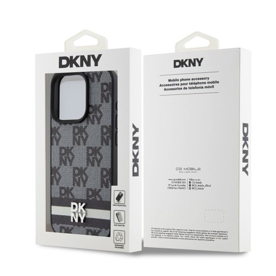 Husa DKNY PU Leather cu Pattern Carouri si Dungi pentru iPhone 15 Pro Max, Black Husa DKNY PU Leather cu Pattern Carouri si Dungi pentru iPhone 15 Pro Max, Black (Bakr, DKHCP15XPCPTSSK) by www.silkase.ro