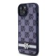 Husa de Protectie DKNY pentru iPhone 15, PU Leather Checkered Pattern and Stripe, Albastru (Bakr, DKHCP15SPCPTSSB) by www.silkase.ro