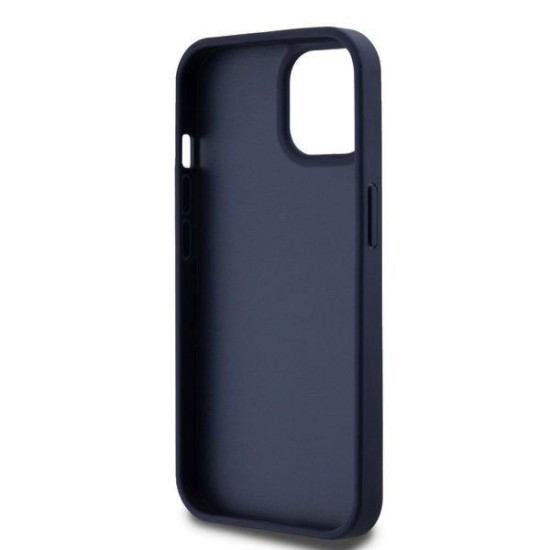 Husa de Protectie DKNY pentru iPhone 15, PU Leather Checkered Pattern and Stripe, Albastru (Bakr, DKHCP15SPCPTSSB) by www.silkase.ro