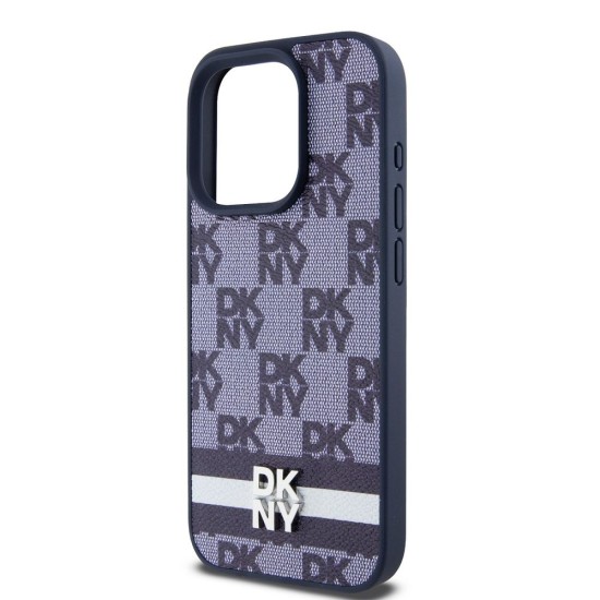 Husă DKNY PU Leather Checkered Pattern and Stripe pentru iPhone 15 Pro, Albastru Husă DKNY PU Leather Checkered Pattern and Stripe pentru iPhone 15 Pro, Albastru (Bakr, DKHCP15LPCPTSSB) by www.silkase.ro