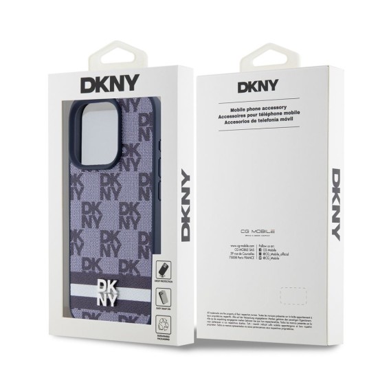 Husă DKNY PU Leather Checkered Pattern and Stripe pentru iPhone 15 Pro, Albastru Husă DKNY PU Leather Checkered Pattern and Stripe pentru iPhone 15 Pro, Albastru (Bakr, DKHCP15LPCPTSSB) by www.silkase.ro