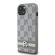 Husă DKNY pentru iPhone 13 din Piele PU, Model în Carouri și Dungă, Beige (Bakr, DKHCP13MPCPTSSE) by www.silkase.ro