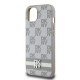 Husă DKNY pentru iPhone 13 din Piele PU, Model în Carouri și Dungă, Beige (Bakr, DKHCP13MPCPTSSE) by www.silkase.ro