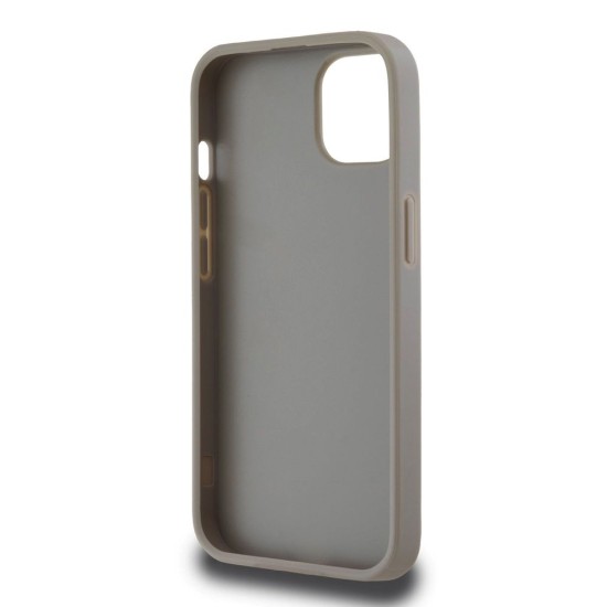 Husă DKNY pentru iPhone 13 din Piele PU, Model în Carouri și Dungă, Beige (Bakr, DKHCP13MPCPTSSE) by www.silkase.ro
