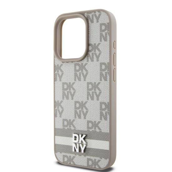 Husa DKNY PU Leather Checkered Pattern and Stripe pentru iPhone 13 Pro Max Beige Husa DKNY PU Leather Checkered Pattern and Stripe pentru iPhone 13 Pro Max Beige (Bakr, DKHCP13XPCPTSSE) by www.silkase.ro