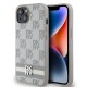 Husă DKNY din Piele PU cu Model Carouri și Dungă pentru iPhone 14, Bej (Bakr, DKHCP14SPCPTSSE) by www.silkase.ro