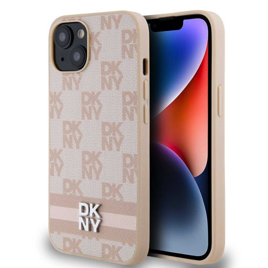Husa DKNY din Piele PU cu Model in Carouri si Dungi pentru iPhone 13, Roz Husa DKNY din Piele PU cu Model in Carouri si Dungi pentru iPhone 13, Roz (Bakr, DKHCP13MPCPTSSP) by www.silkase.ro