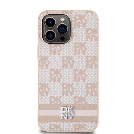 Husă DKNY PU Leather Checkered Pattern and Stripe pentru iPhone 15 Pro Max, Pink Husă DKNY PU Leather Checkered Pattern and Stripe pentru iPhone 15 Pro Max, Pink (Bakr, DKHCP15XPCPTSSP) by www.silkase.ro