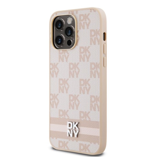Husă DKNY PU Leather Checkered Pattern and Stripe pentru iPhone 15 Pro Max, Pink Husă DKNY PU Leather Checkered Pattern and Stripe pentru iPhone 15 Pro Max, Pink (Bakr, DKHCP15XPCPTSSP) by www.silkase.ro
