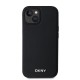 Husa iPhone 14 DKNY PU Leather Silver Metal Logo MagSafe, Black (Bakr, DKHMP14SPGHLMK) by www.silkase.ro