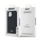 Husa iPhone 14 DKNY PU Leather Silver Metal Logo MagSafe, Black (Bakr, DKHMP14SPGHLMK) by www.silkase.ro