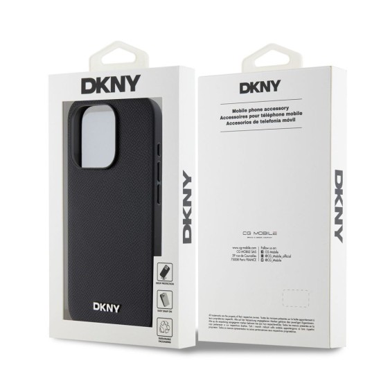 Husă de Protecție DKNY pentru iPhone 15 Pro, Piele PU, Logo Metalic Argintiu, MagSafe, Black Husă de Protecție DKNY pentru iPhone 15 Pro, Piele PU, Logo Metalic Argintiu, MagSafe, Black (Bakr, DKHMP15LPGHLMK) by www.silkase.ro